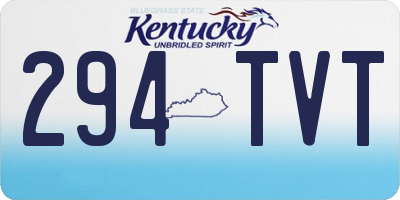KY license plate 294TVT