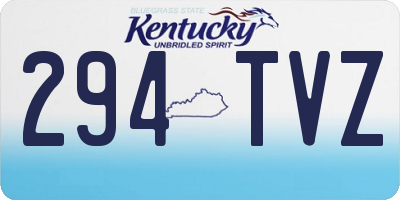 KY license plate 294TVZ