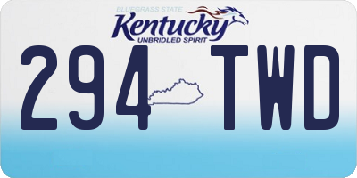 KY license plate 294TWD
