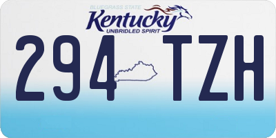 KY license plate 294TZH