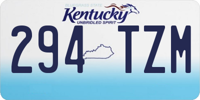 KY license plate 294TZM