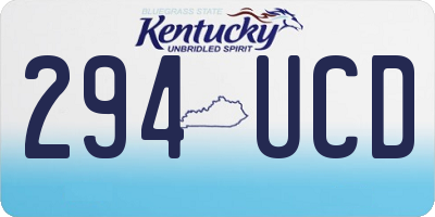 KY license plate 294UCD
