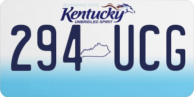 KY license plate 294UCG