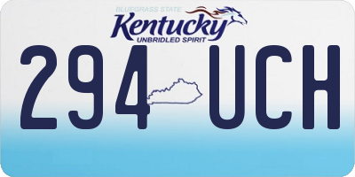 KY license plate 294UCH