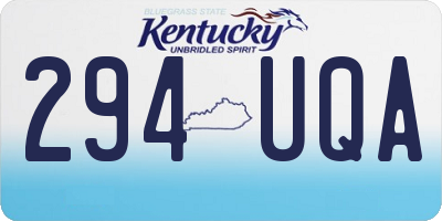 KY license plate 294UQA