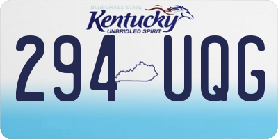 KY license plate 294UQG