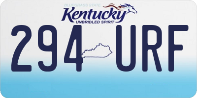 KY license plate 294URF