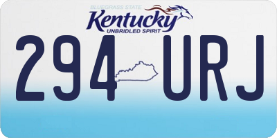 KY license plate 294URJ