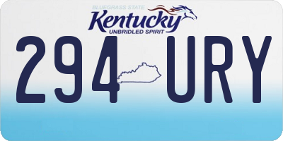 KY license plate 294URY