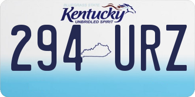 KY license plate 294URZ