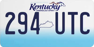 KY license plate 294UTC