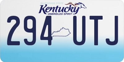 KY license plate 294UTJ