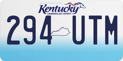 KY license plate 294UTM