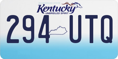KY license plate 294UTQ