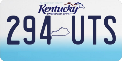 KY license plate 294UTS