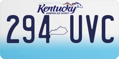 KY license plate 294UVC