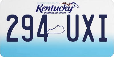 KY license plate 294UXI