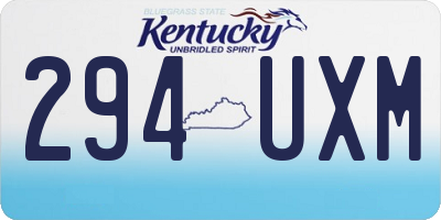 KY license plate 294UXM