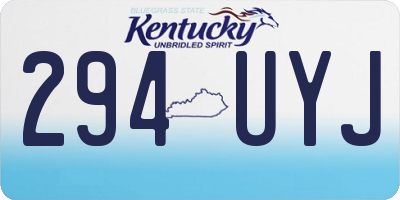 KY license plate 294UYJ