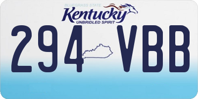 KY license plate 294VBB