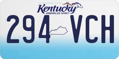 KY license plate 294VCH