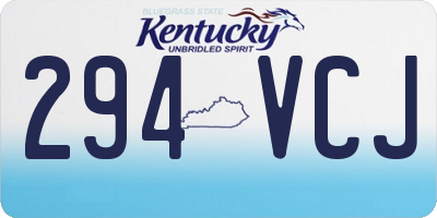 KY license plate 294VCJ