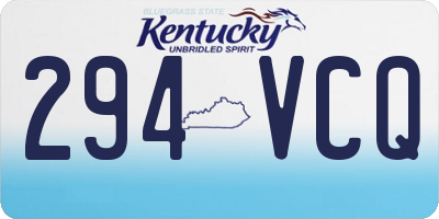 KY license plate 294VCQ