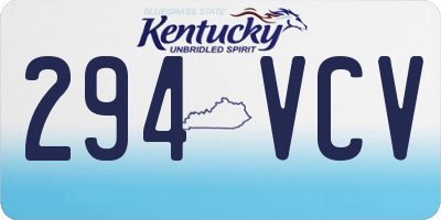 KY license plate 294VCV