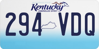 KY license plate 294VDQ