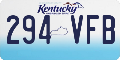 KY license plate 294VFB