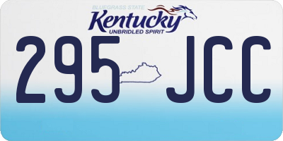 KY license plate 295JCC