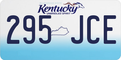 KY license plate 295JCE