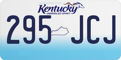 KY license plate 295JCJ