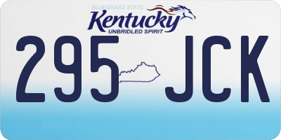 KY license plate 295JCK