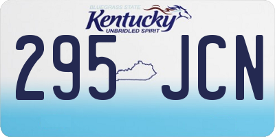 KY license plate 295JCN