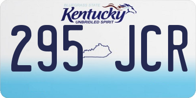 KY license plate 295JCR