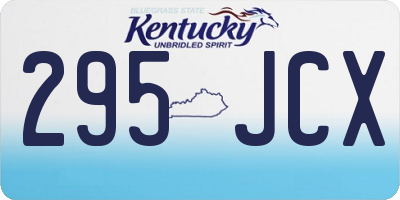KY license plate 295JCX