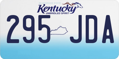 KY license plate 295JDA