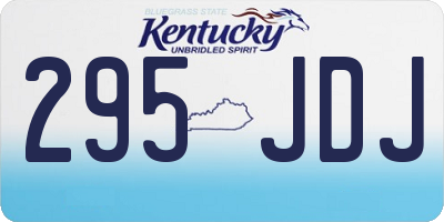 KY license plate 295JDJ