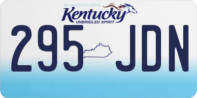 KY license plate 295JDN