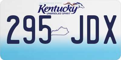 KY license plate 295JDX