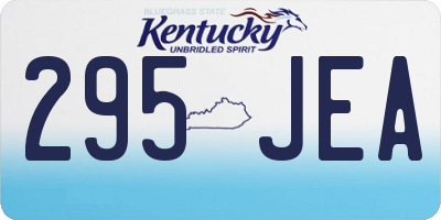 KY license plate 295JEA