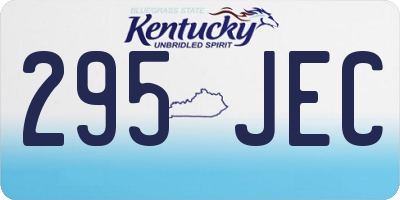 KY license plate 295JEC