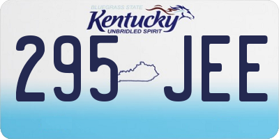 KY license plate 295JEE
