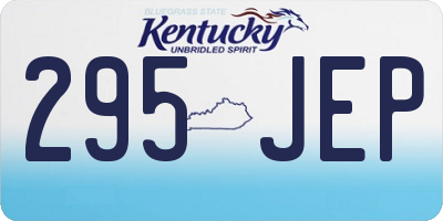 KY license plate 295JEP