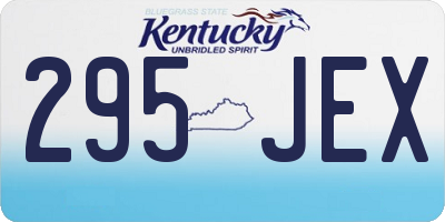 KY license plate 295JEX