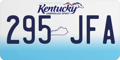KY license plate 295JFA