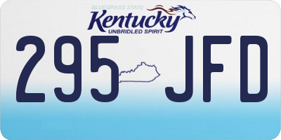 KY license plate 295JFD