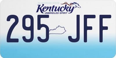 KY license plate 295JFF