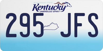 KY license plate 295JFS